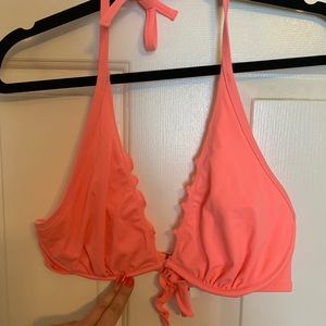 VS Coral Ruffled Bikini Top